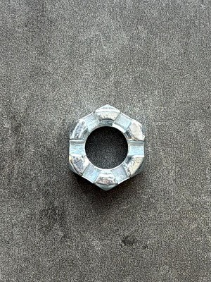 Гайка корончатая, прорезная низкая М16 ГОСТ 5919-73, покрытие цинк