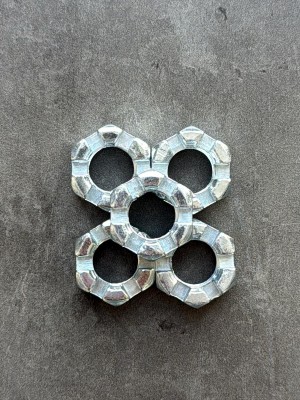 Гайка корончатая, прорезная низкая М14 ГОСТ 5919-73, класс прочности 10, покрытие цинк